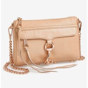 Rebecca Minkoff Mini MAC Crossbody Bag Blush Pink-Rose Gold Hardware  NWT